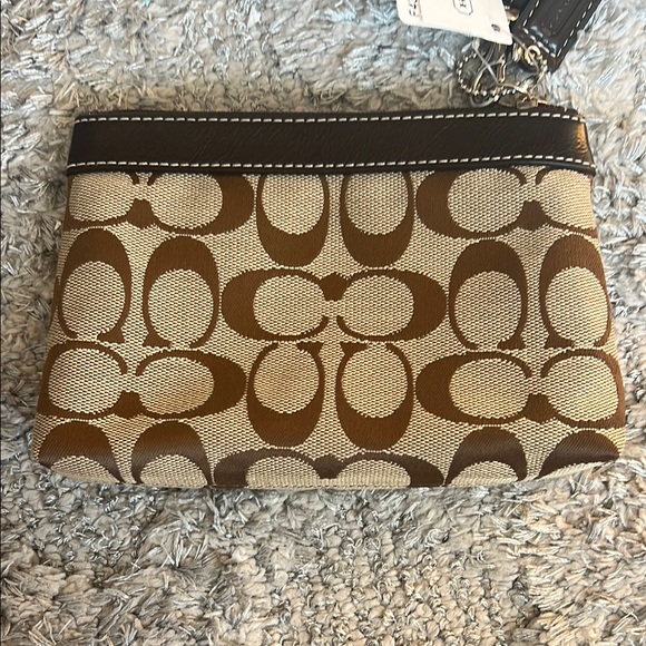 Coach Brown and Tan Clutch with Signature Pattern - Picture 2 of 5